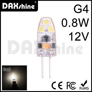 DAXSHINE 6LED G4 0.8W 12V Cool White 6000-6500K 70-100lm      